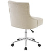 Modway Regent Tufted Button Upholstered Fabric Swivel Office Chair with Nailhead Trim in Beige MDY-EEI-3609-BEI