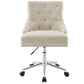 Regent Tufted Button Swivel Upholstered Fabric Office Chair - No Shipping Charges MDY-EEI-3609-AZU