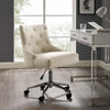 Regent Tufted Button Swivel Upholstered Fabric Office Chair - No Shipping Charges MDY-EEI-3609-AZU