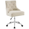 Regent Tufted Button Swivel Upholstered Fabric Office Chair - No Shipping Charges