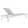 Charleston Outdoor Patio Chaise Lounge Chair - No Shipping Charges MDY-EEI-3610-WHI-GRY