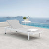 Charleston Outdoor Patio Chaise Lounge Chair - No Shipping Charges MDY-EEI-3610-WHI-GRY