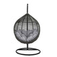 Modway Garner Outdoor Patio Wicker Rattan Teardrop Swing Chair in Gray Gray MDY-EEI-3614-GRY-GRY