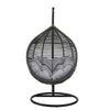 Modway Garner Outdoor Patio Wicker Rattan Teardrop Swing Chair in Gray Gray MDY-EEI-3614-GRY-GRY