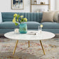 Modway Lippa 40’’ Mid-Century Modern Round Coffee Table with Tripod Base in Gold White MDY-EEI-3670-GLD-WHI