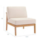 Sedona Outdoor Patio Eucalyptus Wood Sectional Sofa Armless Chair - No Shipping Charges MDY-EEI-3681-NAT-TAU