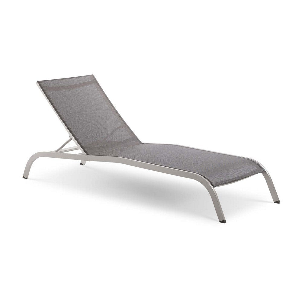 Savannah Mesh Chaise Outdoor Patio Aluminum Lounge Chair - No Shipping Charges