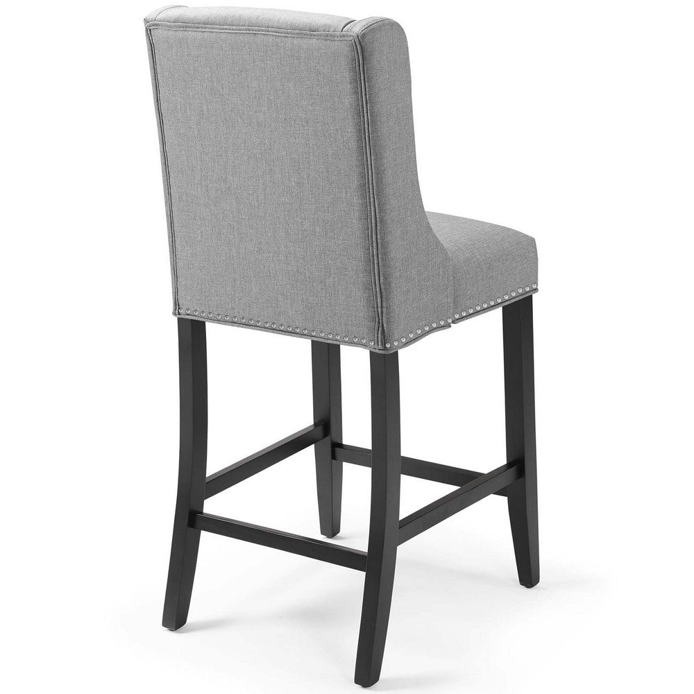 Modway Baron Fabric Upholstered Dining Counter-Height Bar Stool in Light Gray MDY-EEI-3735-LGR