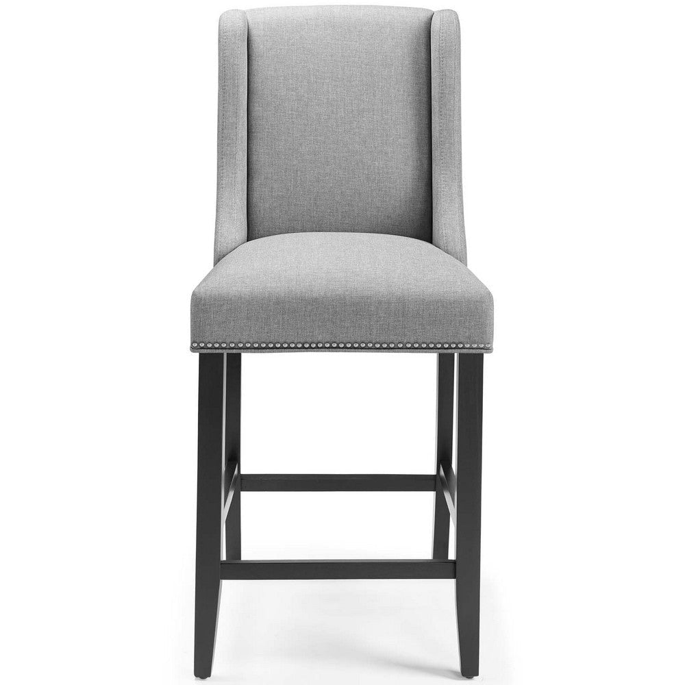 Modway Baron Fabric Upholstered Dining Counter-Height Bar Stool in Light Gray MDY-EEI-3735-LGR