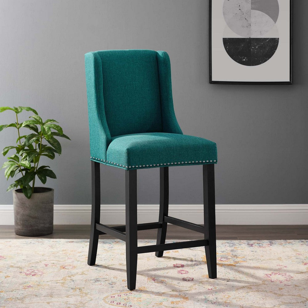 Modway Baron Fabric Upholstered Dining Counter-Height Bar Stool in Teal MDY-EEI-3735-TEA