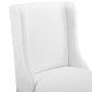 42 Inch Wingback Counter Stool White Faux Leather Tapered Legs Black - No Shipping Charges MDY-EEI-3736-WHI