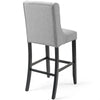 Modway Baronet Tufted Button Fabric Bar Stool in Light Gray MDY-EEI-3741-LGR