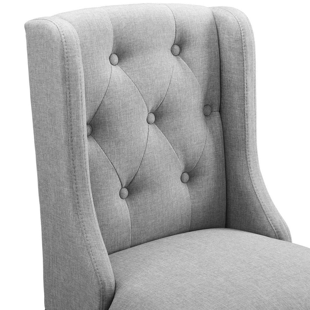 Baronet Tufted Button Upholstered Fabric Bar Stool - No Shipping Charges MDY-EEI-3741-AZU