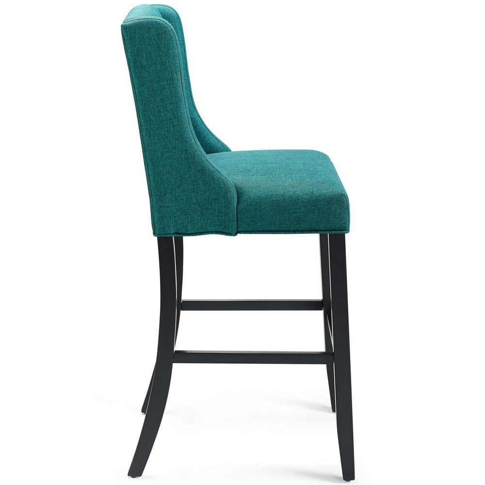 Modway Baronet Tufted Button Fabric Bar Stool in Teal MDY-EEI-3741-TEA