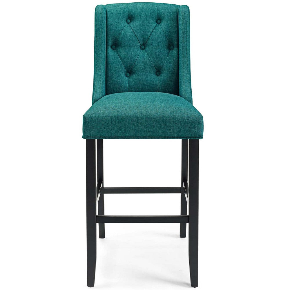 Modway Baronet Tufted Button Fabric Bar Stool in Teal MDY-EEI-3741-TEA