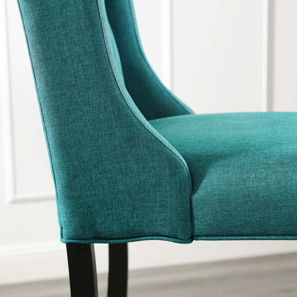 Modway Baronet Tufted Button Fabric Bar Stool in Teal MDY-EEI-3741-TEA