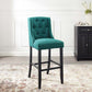 Baronet Tufted Button Upholstered Fabric Bar Stool - No Shipping Charges MDY-EEI-3741-AZU