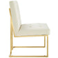 Privy Gold Stainless Steel Performance Velvet Dining Chair - No Shipping Charges MDY-EEI-3744-GLD-DUS