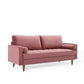 Modway Valour Performance Velvet Upholstered Tufted Sofa, Dusty Rose