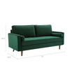 Modway Valour Performance Velvet Upholstered Tufted Sofa Green MDY-EEI-3764-GRN