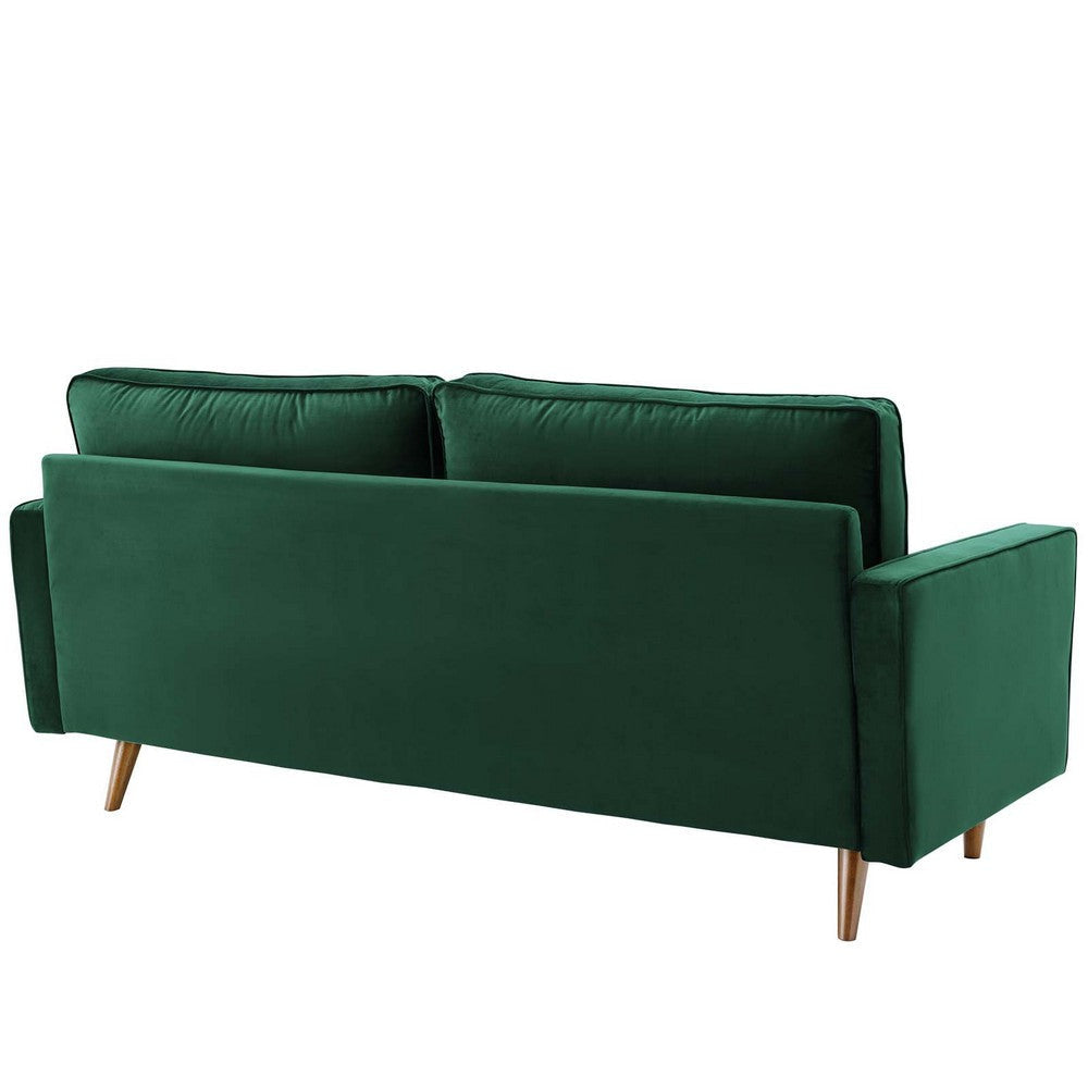 Modway Valour Performance Velvet Upholstered Tufted Sofa Green MDY-EEI-3764-GRN