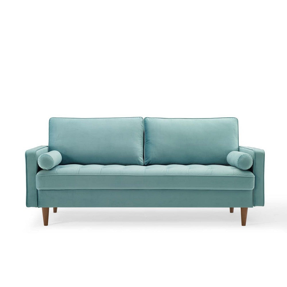 Modway Valour Performance Velvet Upholstered Tufted Sofa Mint MDY-EEI-3764-MIN