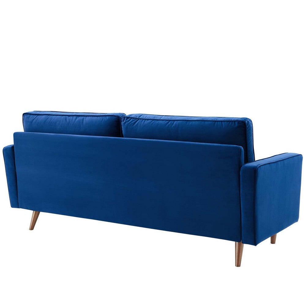 Modway Valour Performance Velvet Upholstered Tufted Sofa Navy MDY-EEI-3764-NAV