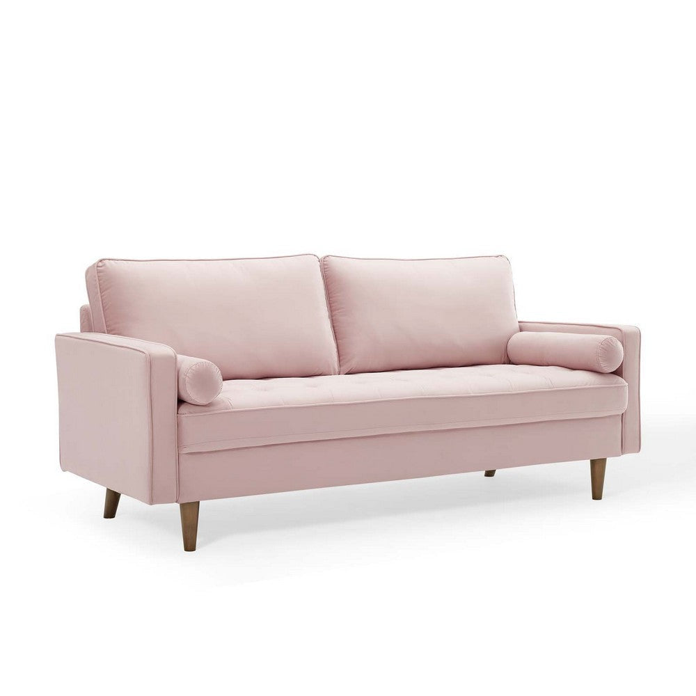 Valour Performance Velvet Sofa - No Shipping Charges MDY-EEI-3764-PNK