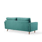 Modway Valour Performance Velvet Upholstered Tufted Sofa Teal MDY-EEI-3764-TEA