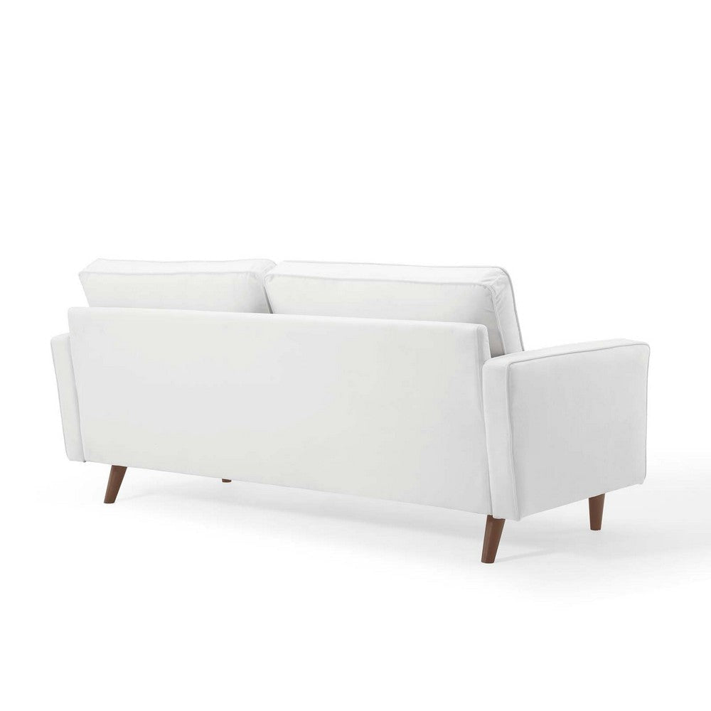 Modway Valour Performance Velvet Upholstered Tufted Sofa White MDY-EEI-3764-WHI