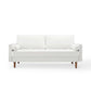 Modway Valour Performance Velvet Upholstered Tufted Sofa White MDY-EEI-3764-WHI