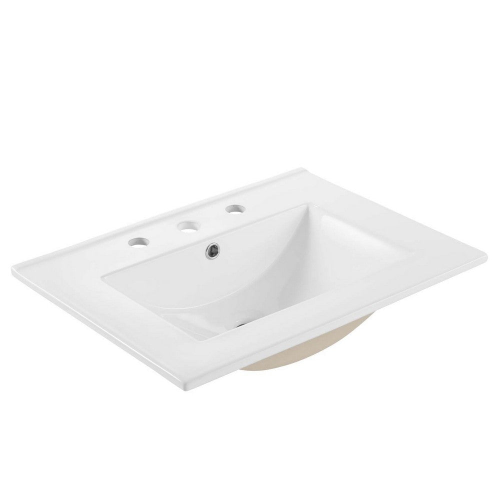 Modway EEI-3766-WHI Cayman 24" Bathroom Sink, White