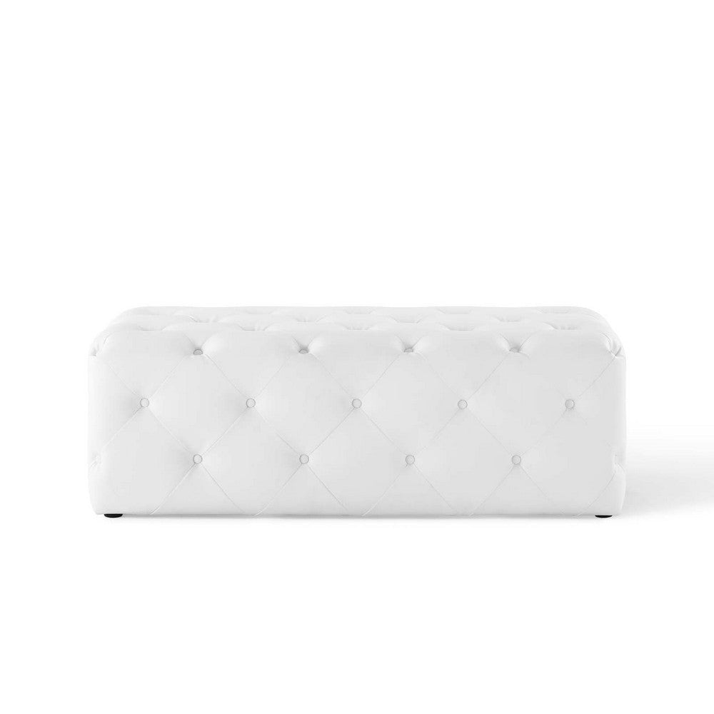 Anthem 48’ Tufted Button Entryway Faux Leather Bench - No Shipping Charges MDY-EEI-3767-WHI