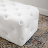 Anthem 48’ Tufted Button Entryway Faux Leather Bench - No Shipping Charges MDY-EEI-3767-WHI