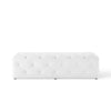 Anthem 60’ Tufted Button Entryway Faux Leather Bench - No Shipping Charges MDY-EEI-3769-WHI