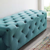 Modway Amour Tufted Performance Velvet Upholstered Entryway Sea Blue, 60" Bench