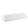 Anthem 72’ Tufted Button Entryway Faux Leather Bench - No Shipping Charges MDY-EEI-3771-WHI