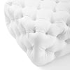 Anthem Tufted Button Square Faux Leather Ottoman - No Shipping Charges MDY-EEI-3775-WHI