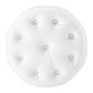 Anthem Tufted Button Round Faux Leather Ottoman - No Shipping Charges MDY-EEI-3777-WHI