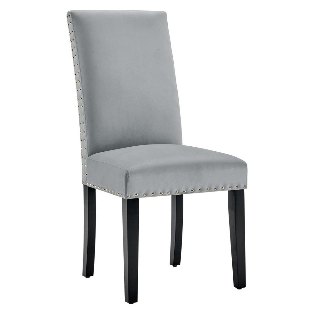 Modway Parcel Performance Velvet Dining Side Chairs-Set of 2 Light Gray MDY-EEI-3779-LGR