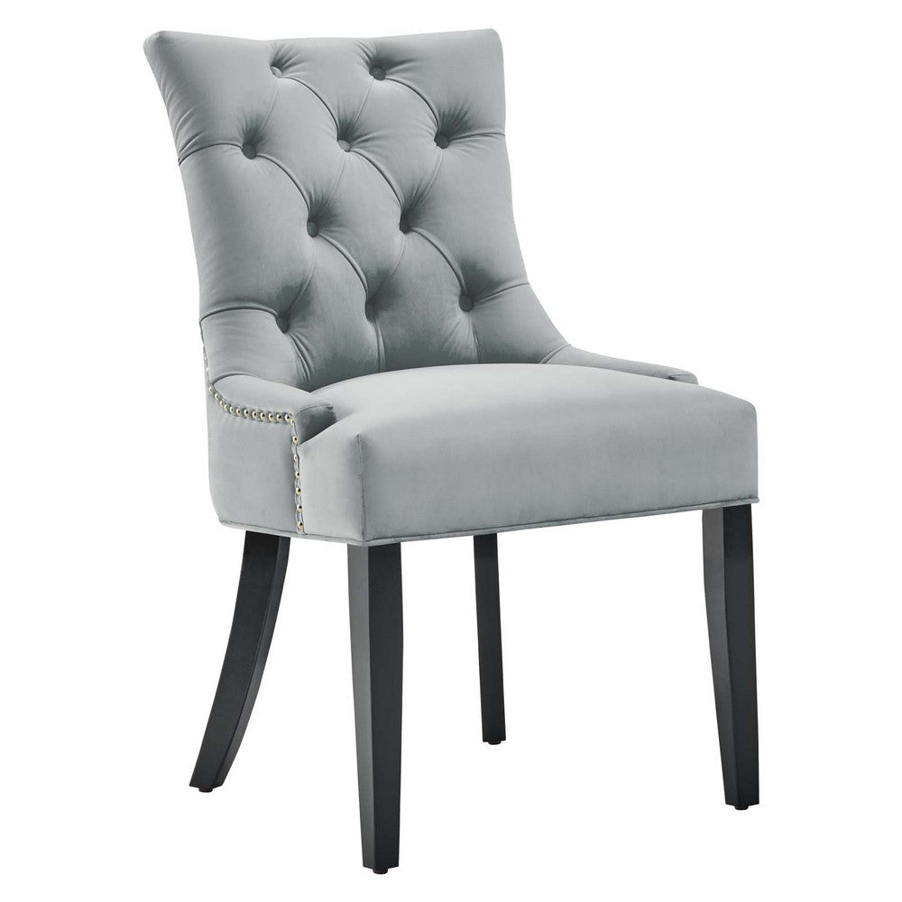 Modway Regent Tufted Performance Velvet Dining Side Chairs-Set of 2 Pack of 2 Light Gray MDY-EEI-3780-LGR