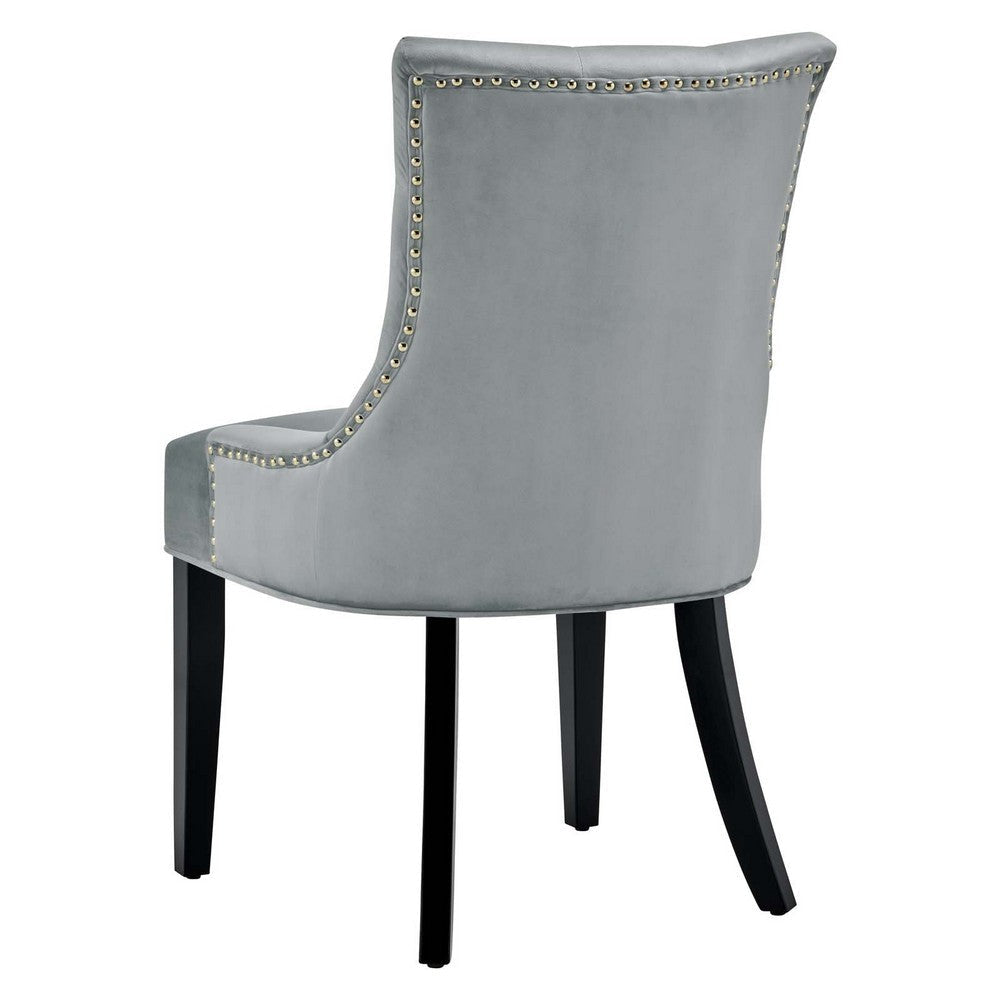 Modway Regent Tufted Performance Velvet Dining Side Chairs-Set of 2 Pack of 2 Light Gray MDY-EEI-3780-LGR