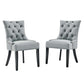 Modway Regent Tufted Performance Velvet Dining Side Chairs-Set of 2, Pack of 2, Light Gray