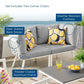 Modway Riverside Outdoor Furniture 2-Piece Set White Gray MDY-EEI-3781-WHI-GRY