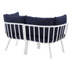 Modway Riverside Outdoor Furniture 2-Piece Set White Navy MDY-EEI-3781-WHI-NAV