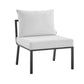 Modway Riverside Outdoor Furniture 3-Piece Set Gray White MDY-EEI-3782-SLA-WHI