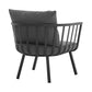 Modway Riverside Outdoor Furniture 4-Piece Set Gray Charcoal MDY-EEI-3787-SLA-CHA