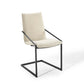 Pitch Upholstered Fabric Dining Armchair - No Shipping Charges MDY-EEI-3800-BLK-BEI