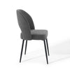 Modway Rouse Upholstered Fabric Dining Side Chair Black Charcoal MDY-EEI-3801-BLK-CHA