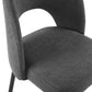 Modway Rouse Upholstered Fabric Dining Side Chair Black Charcoal MDY-EEI-3801-BLK-CHA